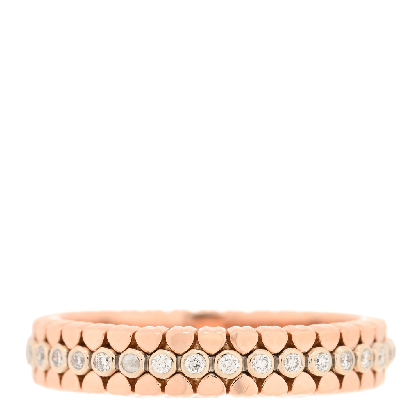 18K Rose Gold Diamond Paloma Picasso Crown of Hearts Band Ring 56 7.5