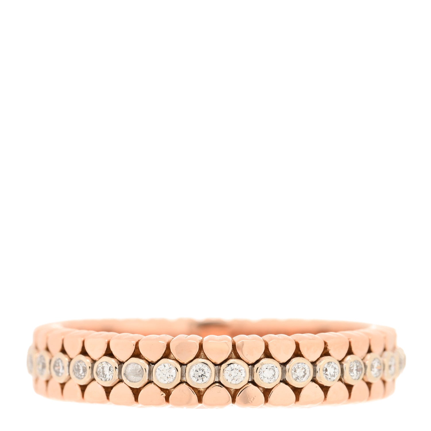 Tiffany 18K Rose Gold Diamond Paloma Picasso Crown of Hearts Band Ring 56 7.5 1 of 4