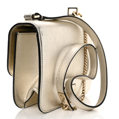 Valentino Garavani Metallic Calfskin Small VSling Shoulder Bag Gold 3 of 17
