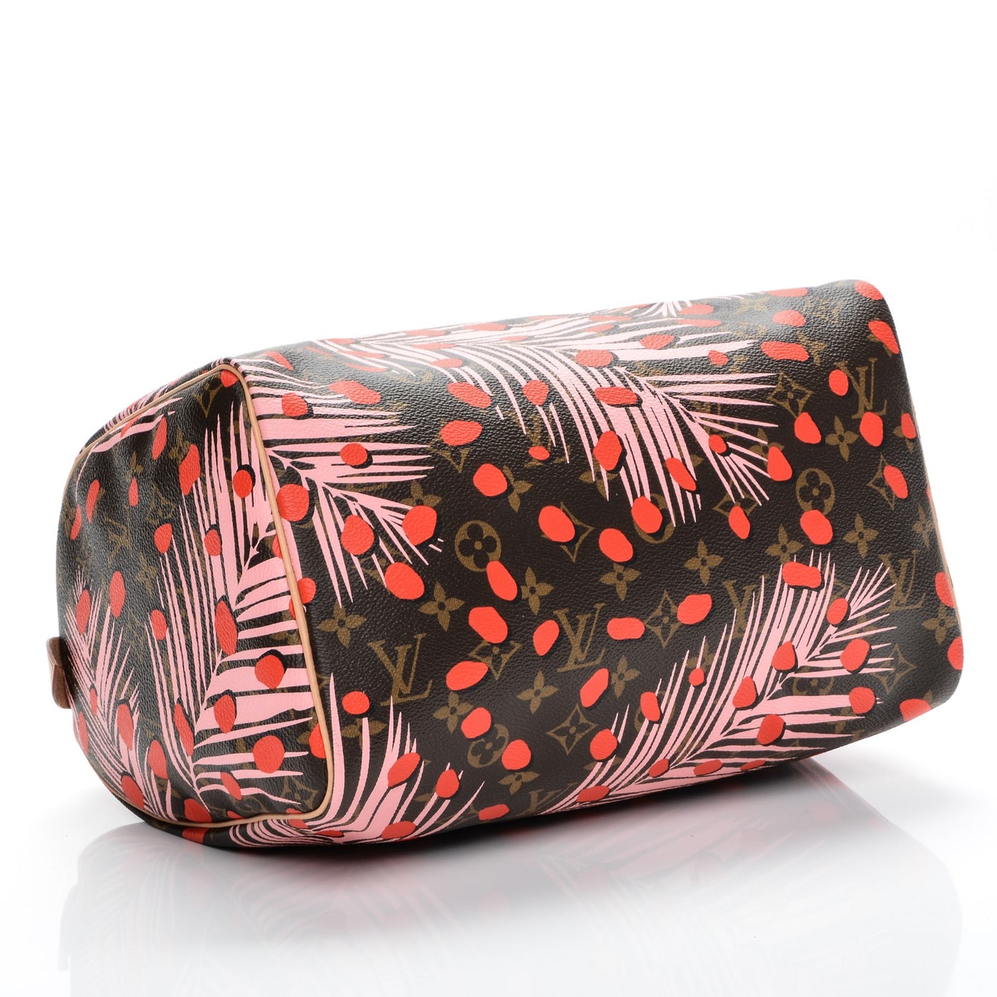 Monogram Jungle Dots Speedy 30 Sugar Pink Poppy