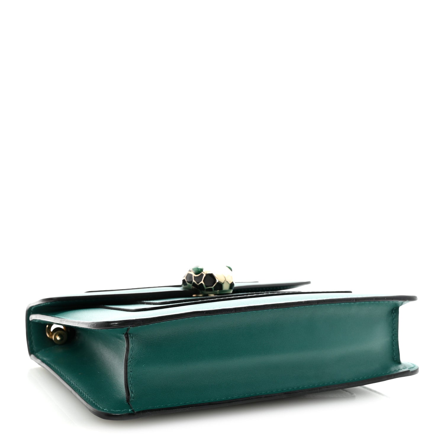 Bulgari Calfskin Small Serpenti Forever Snake Strap Crossbody Bag Emerald Green 4 of 9