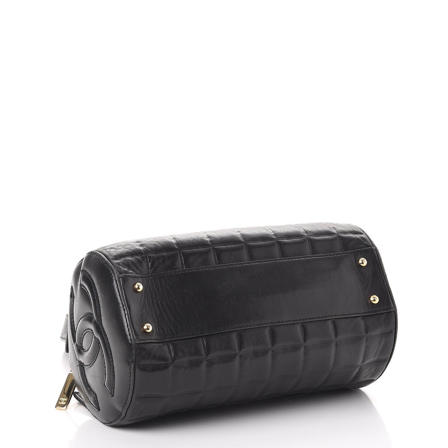 Chanel Lambskin Quilted CC Chocolate Bar Shoulder Bag Black 4 of 10