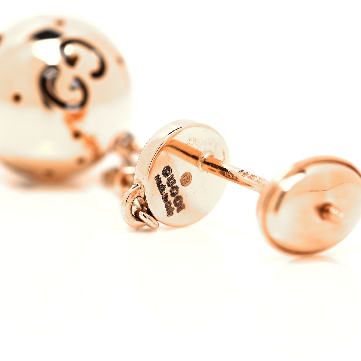 18K Yellow Gold Ball Drop Earrings