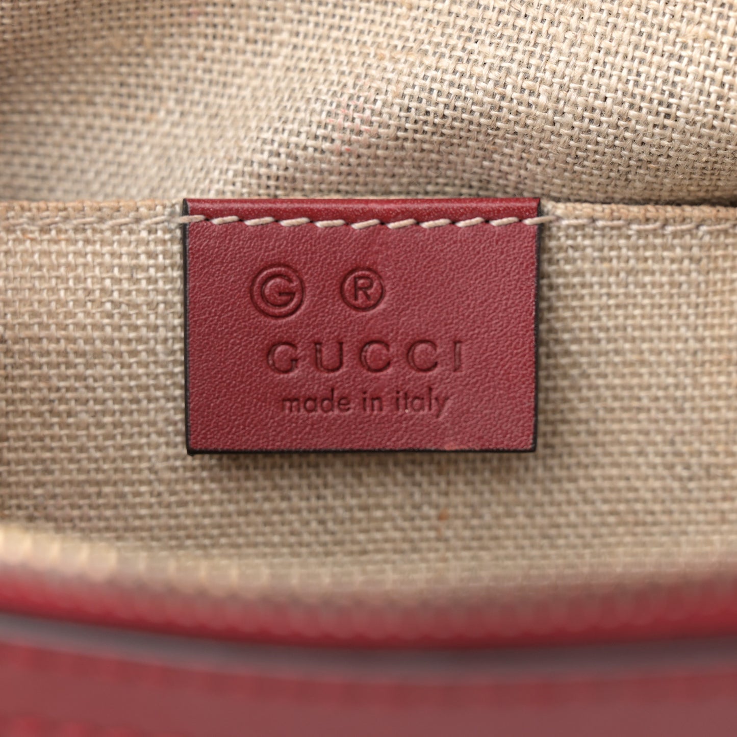 Soft Microguccissima Mini Dome Bag Rosso