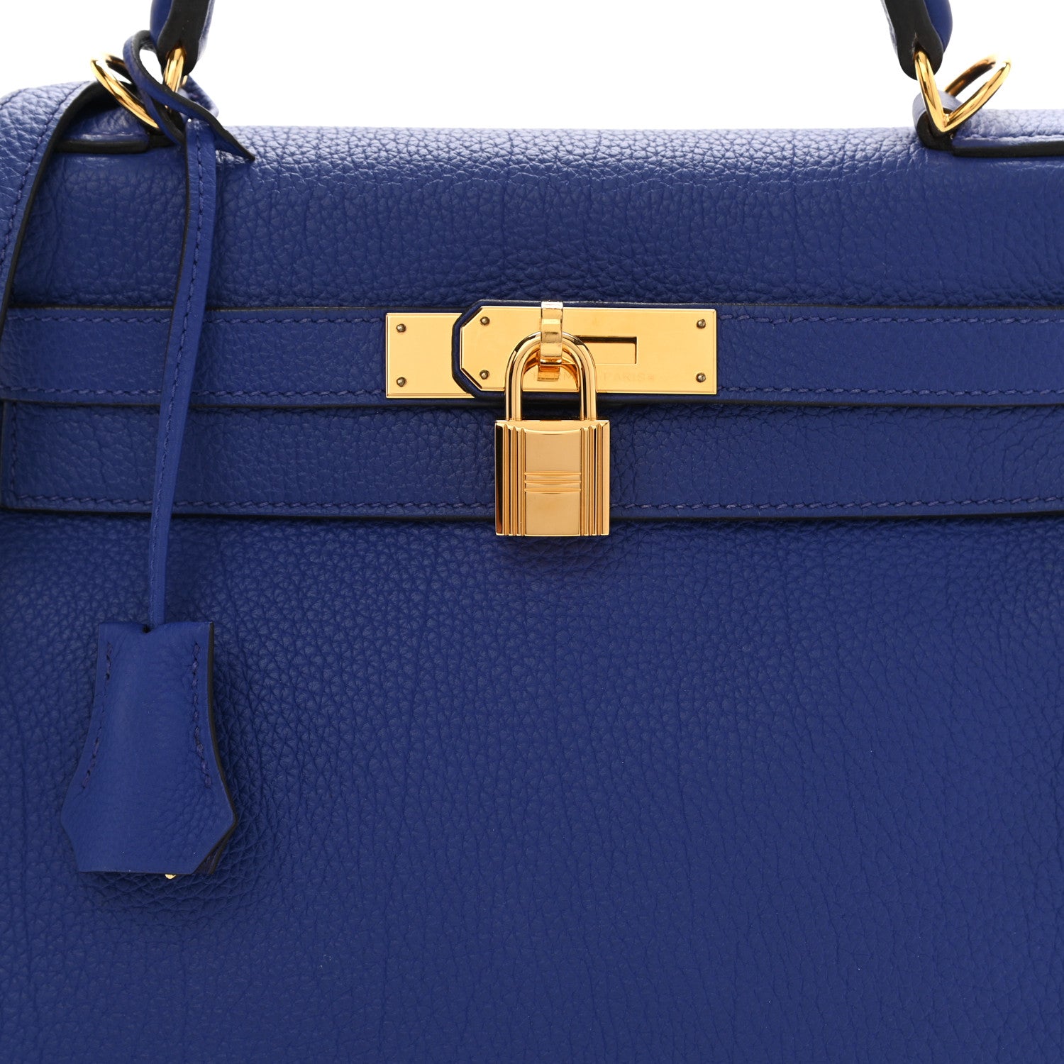 Hermes Togo Kelly Retourne 28 Bleu Electrique 8 of 12