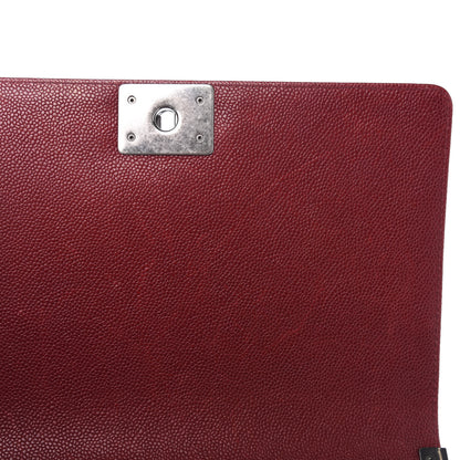 Chanel Caviar Quilted New Medium Boy Flap Dark Red 13 of 14