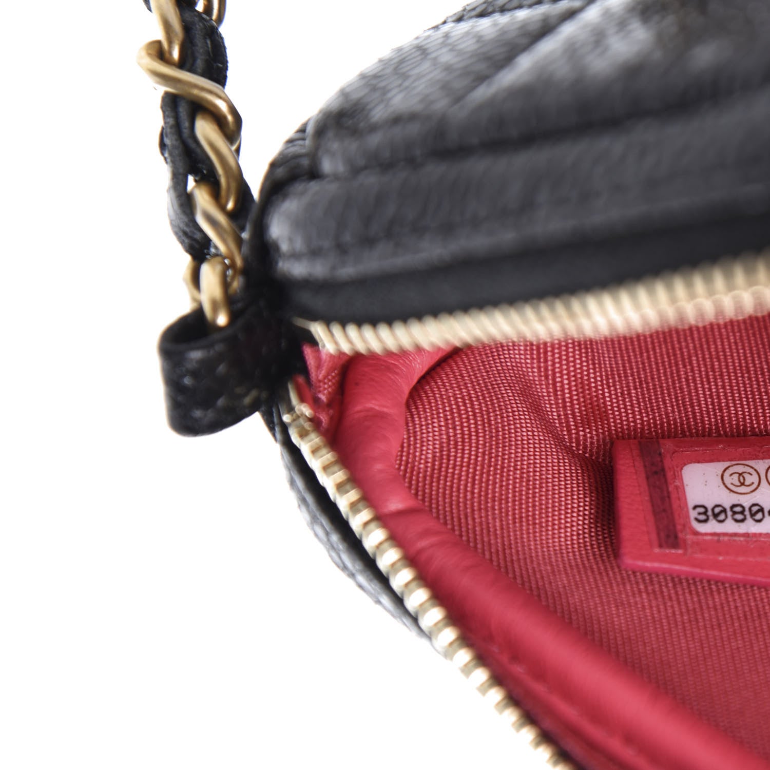Chanel Caviar Quilted Diamond Coin Purse With Chain Black 9 of 11