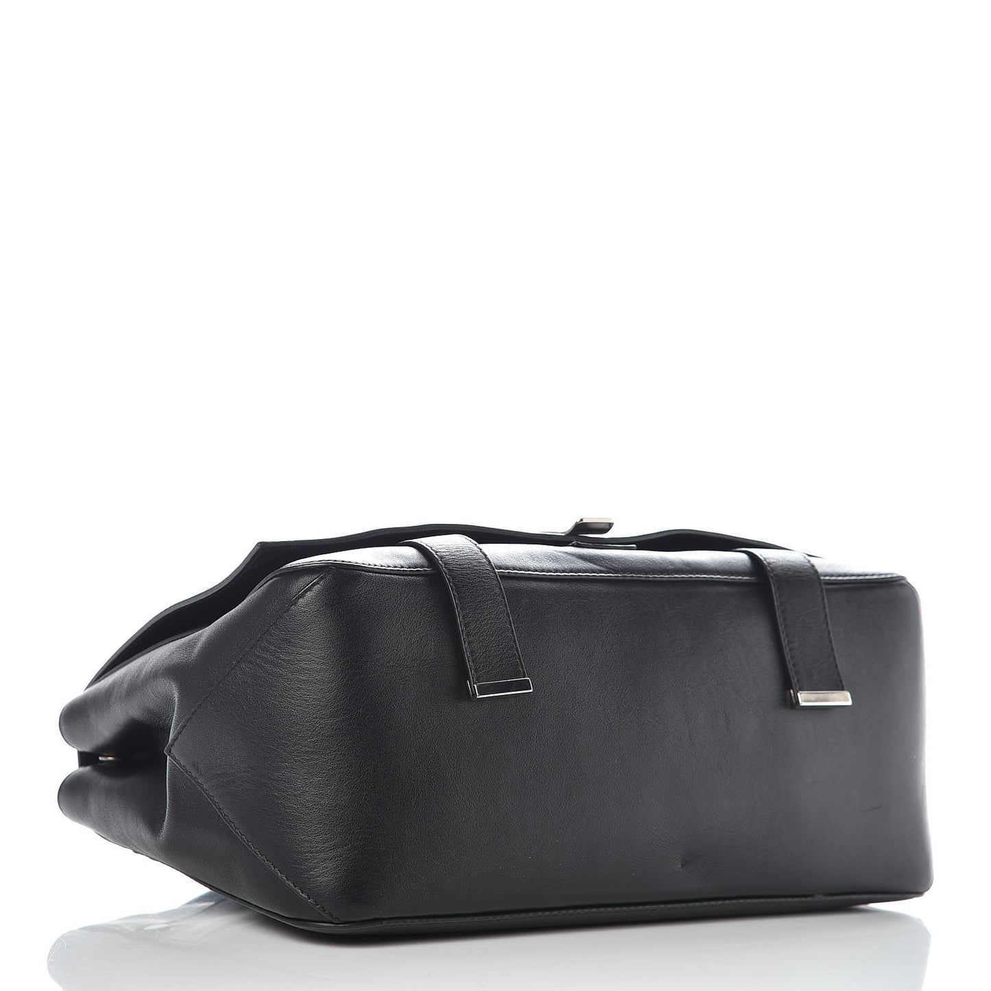 Calfskin Double Sided PS Courier Bag Black