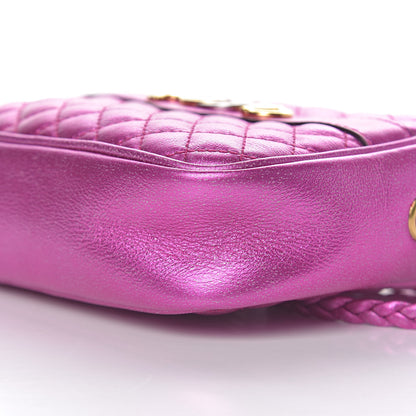 Gucci Laminated Nappa Trapuntata Mini Zumi Shoulder Bag Fuxia 8 of 9