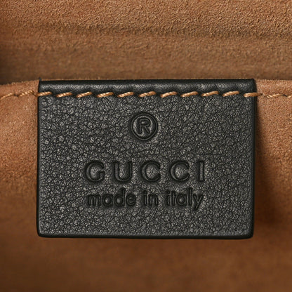 Gucci GG Supreme Monogram Calfskin Small Padlock Shoulder Bag Beige Black Cuir 6 of 11