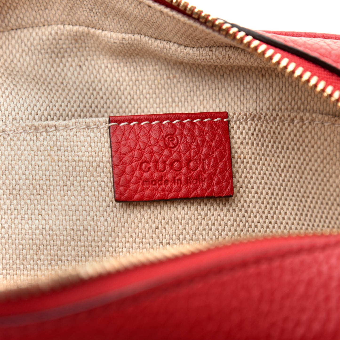 Pebbled Calfskin Small Soho Disco Bag Tabasco Red