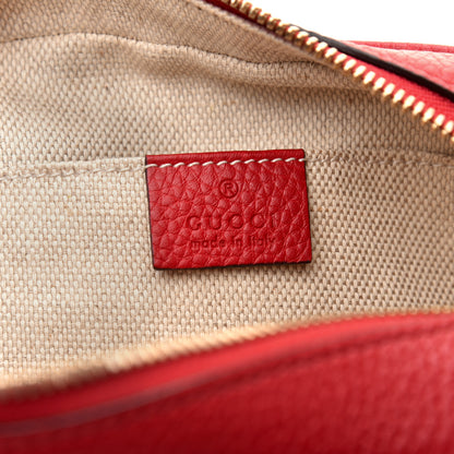 Gucci Pebbled Calfskin Small Soho Disco Bag Tabasco Red 8 of 10
