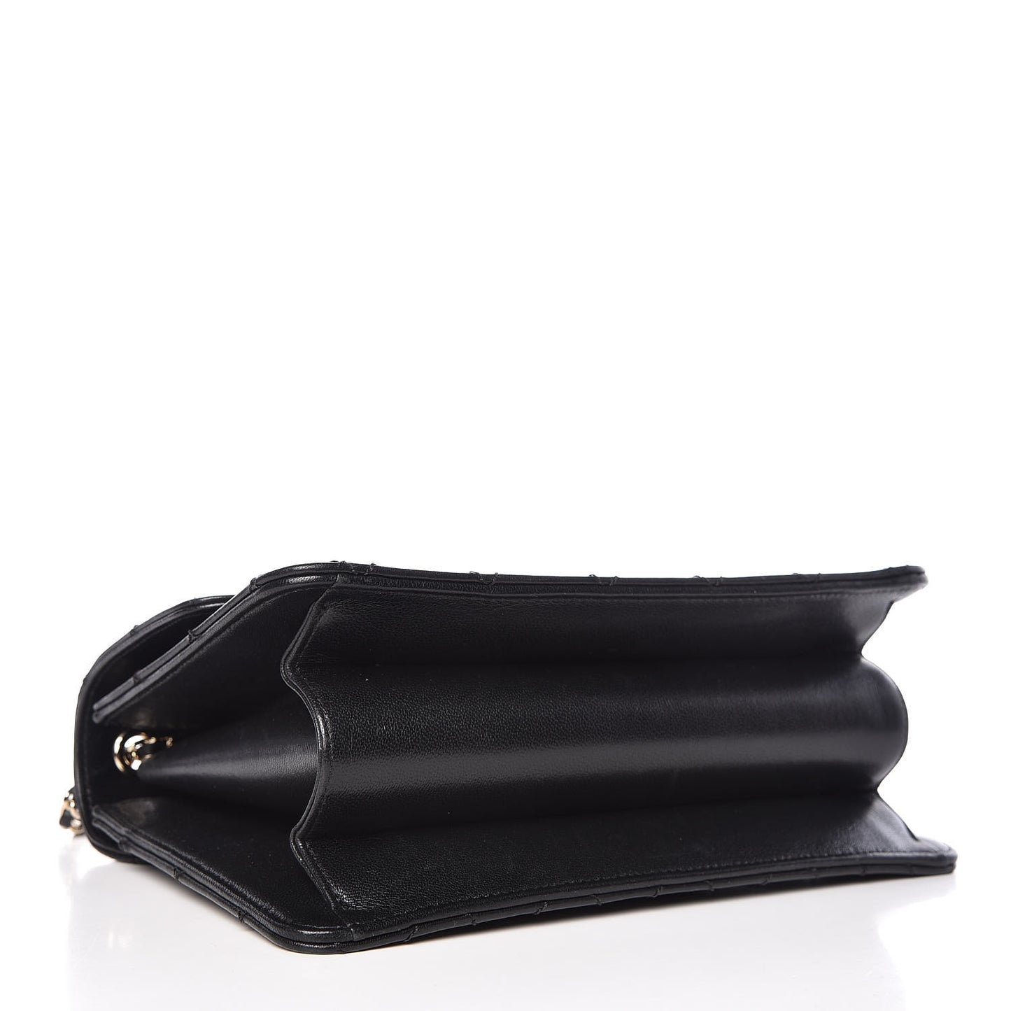 Sheepskin Quilted Beauty Lock Flap Black