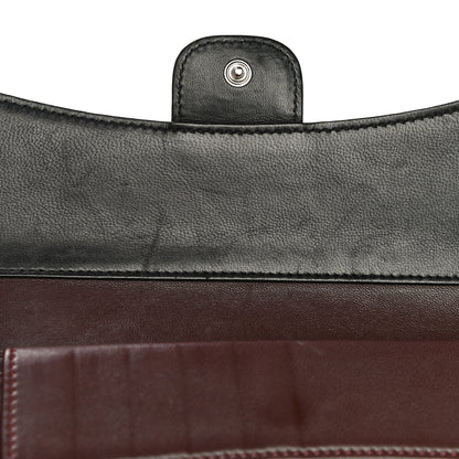 Chanel Lambskin Quilted Large Gusset Flap Wallet Black 10 of 18