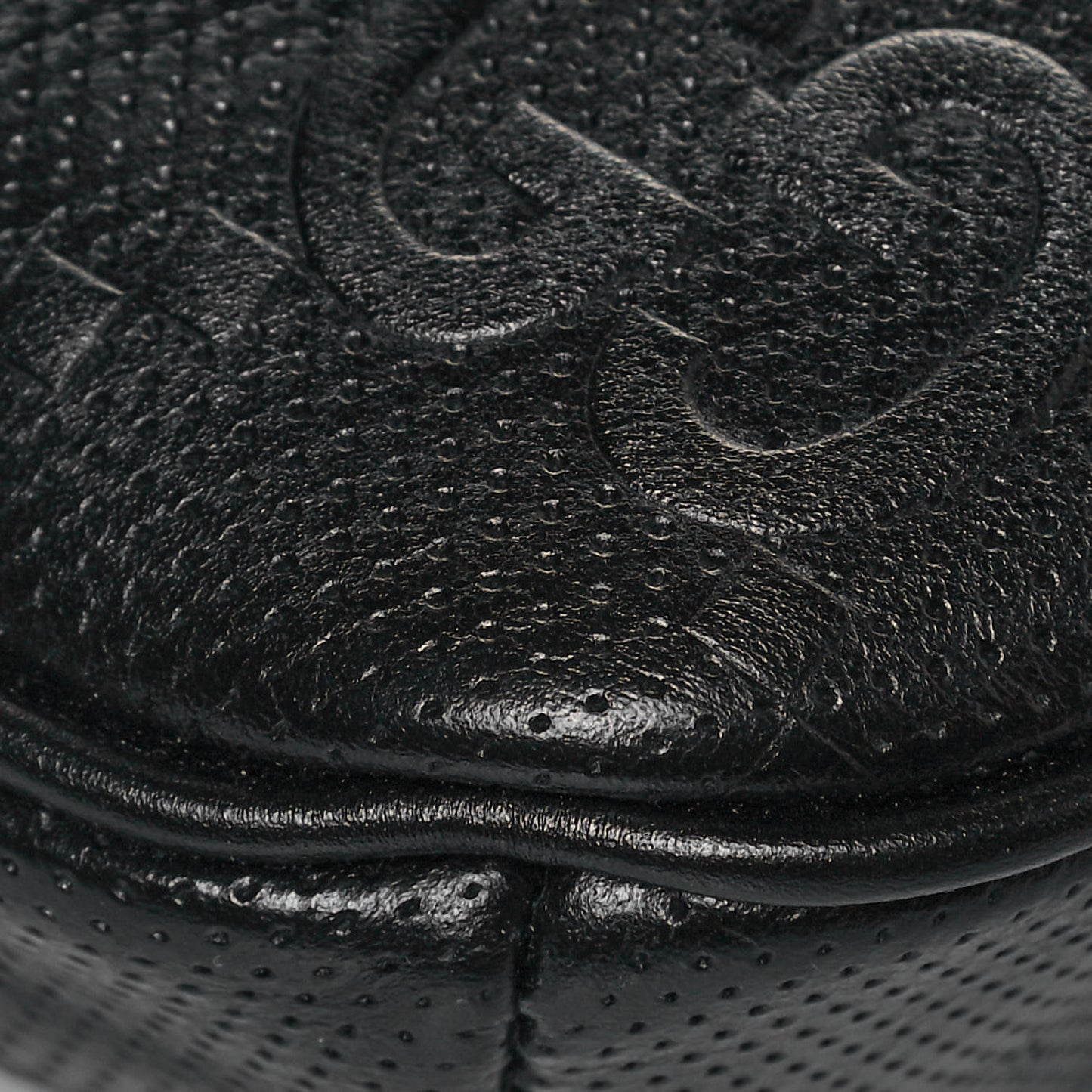 Calfskin GG Tennis Embossed Belt Bag Black