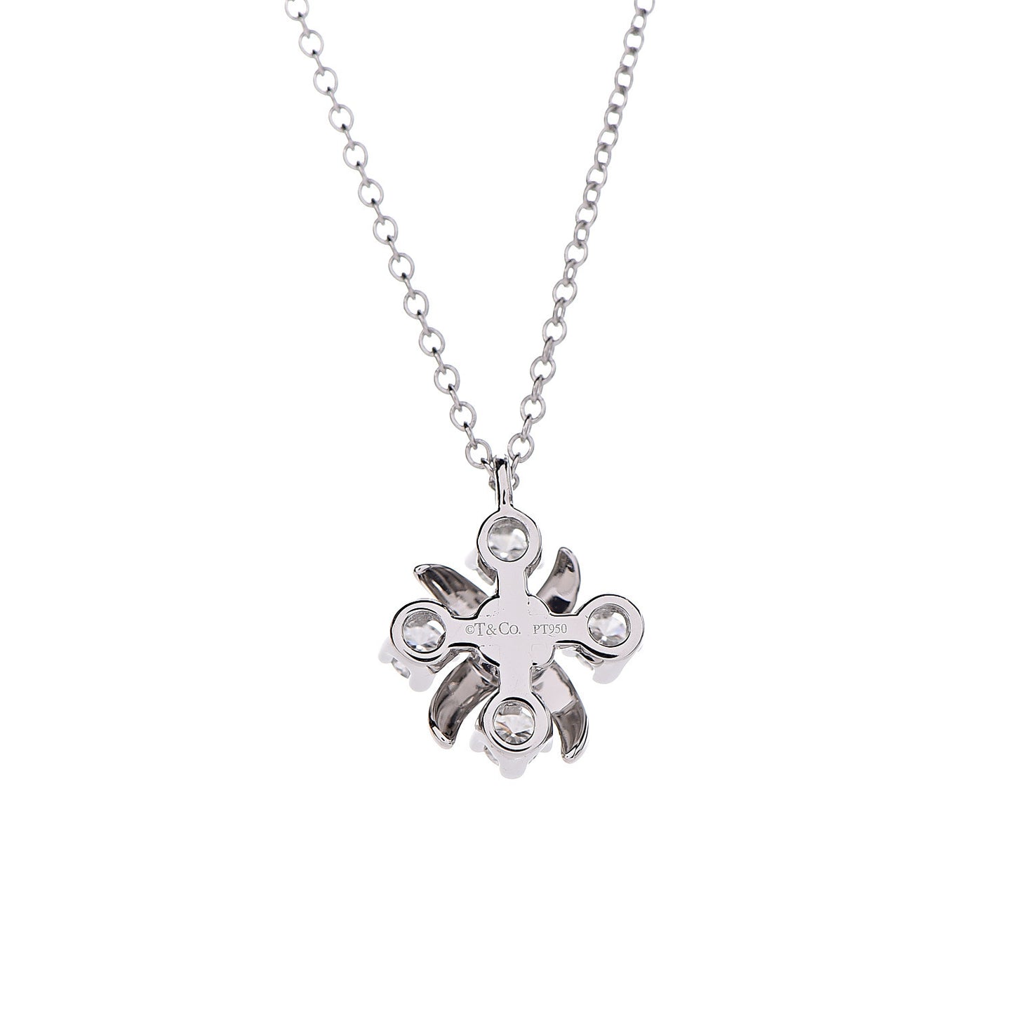 Platinum Diamond Schlumberger Lynn Pendant Necklace