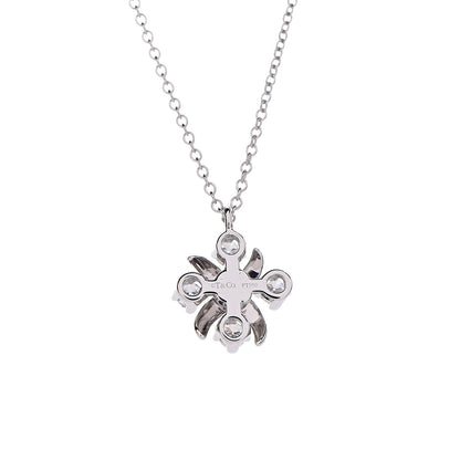 Tiffany Platinum Diamond Schlumberger Lynn Pendant Necklace 5 of 8