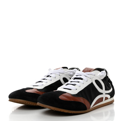 Loewe Nylon Suede Flow Runners Sneakers 39 Black Brown 3 of 8