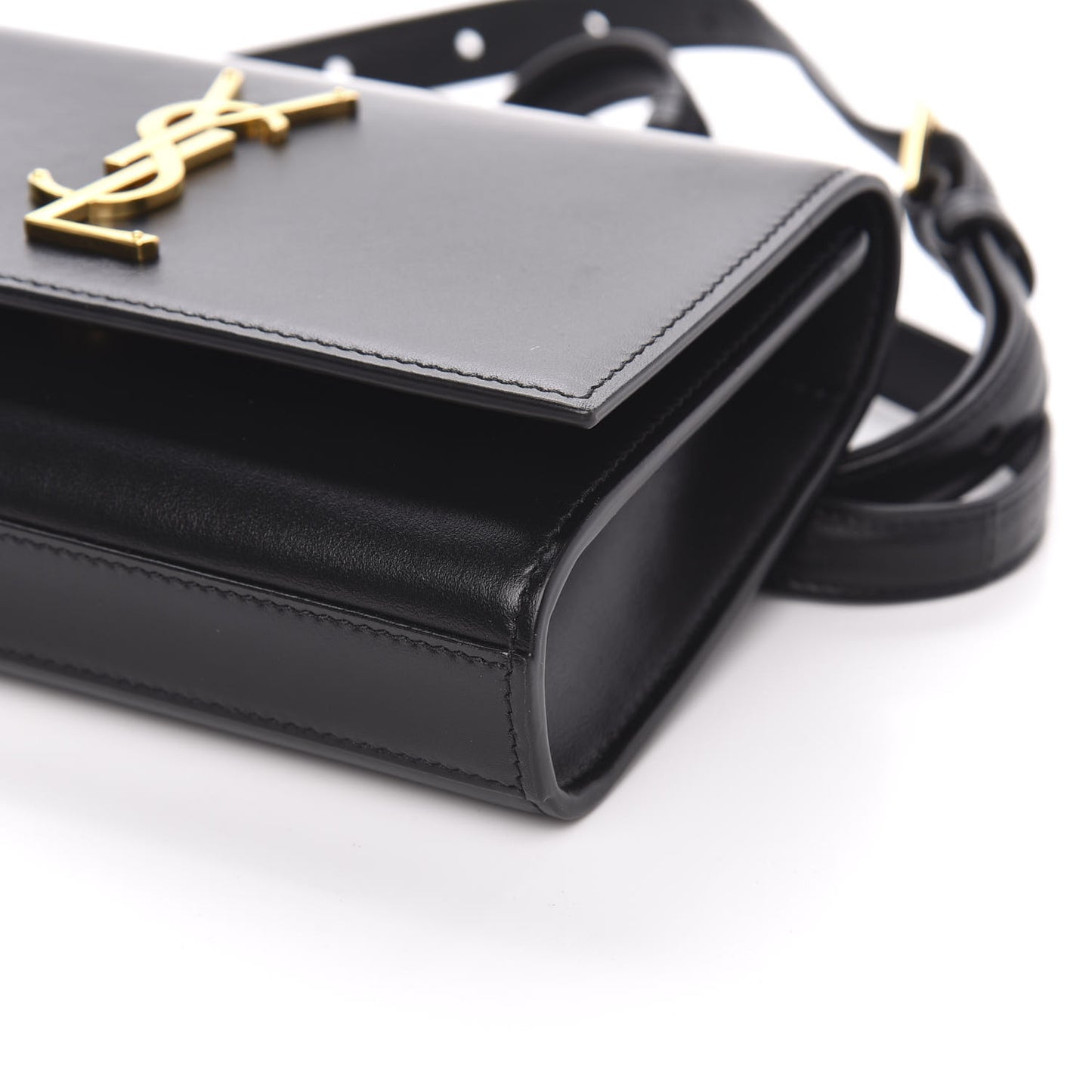 Smooth Calfskin Monogram Kate Belt Bag Black