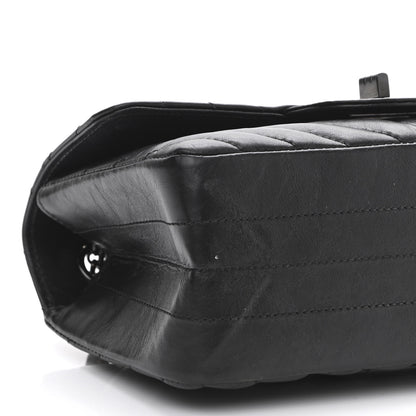 Chanel Aged Calfskin Chevron Quilted 2.55 Reissue Mini Flap So Black 9 of 10