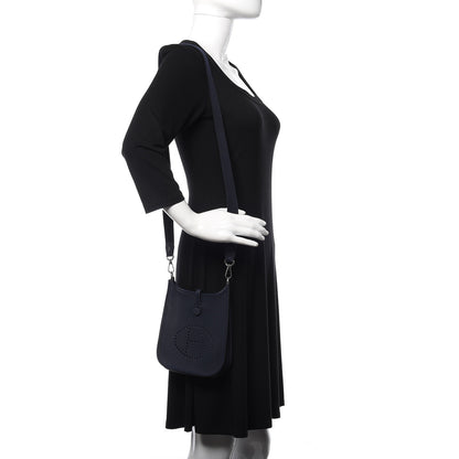 Hermes Taurillon Clemence Evelyne TPM Bleu Nuit 2 of 11