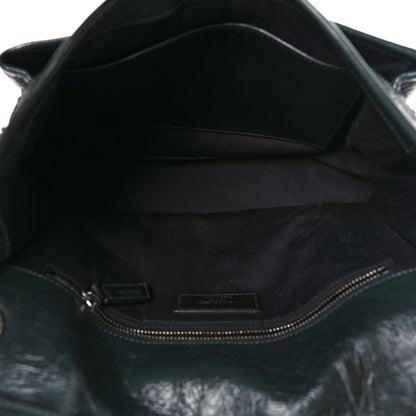 Saint Laurent Crinkled Calfskin Matelasse Monogram Medium Niki Chain Satchel Dark Green 5 of 9