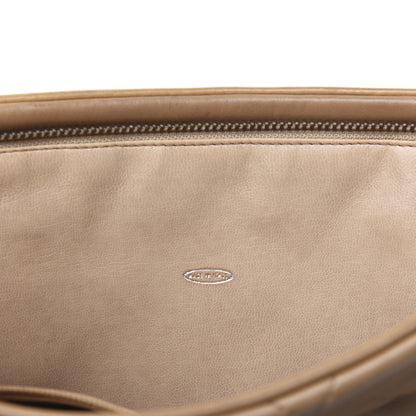 Chanel Lambskin Quilted Cosmetic Zip Pouch Beige 9 of 21