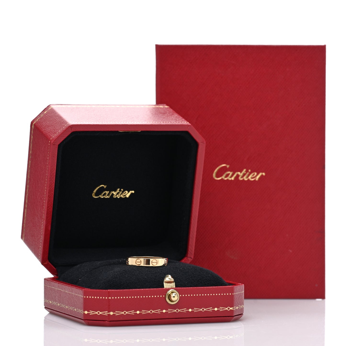 18K Yellow Gold 3.5mm LOVE Wedding Band Ring 51 5.75
