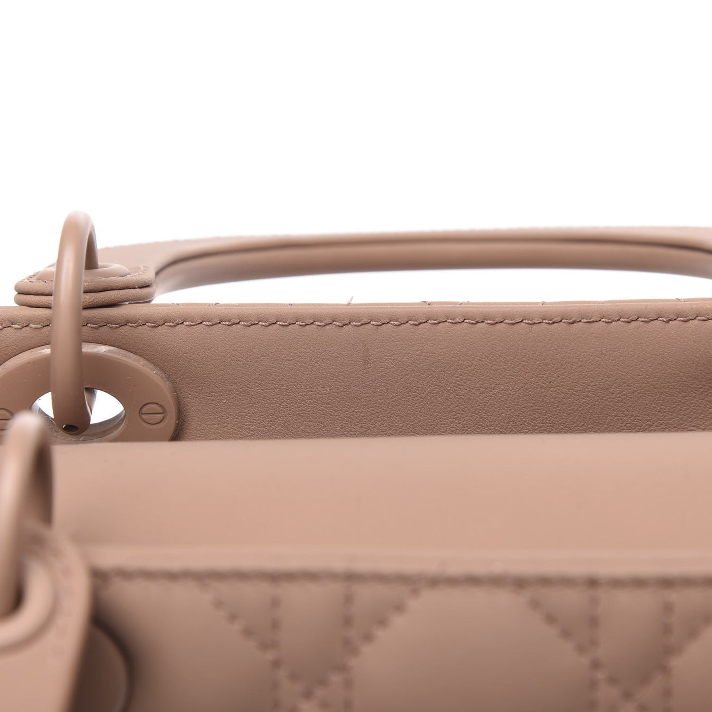 Ultra Matte Calfskin Cannage Medium Lady Dior Beige