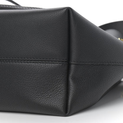 Louis Vuitton Calfskin Lockme Bucket MM Black 9 of 11