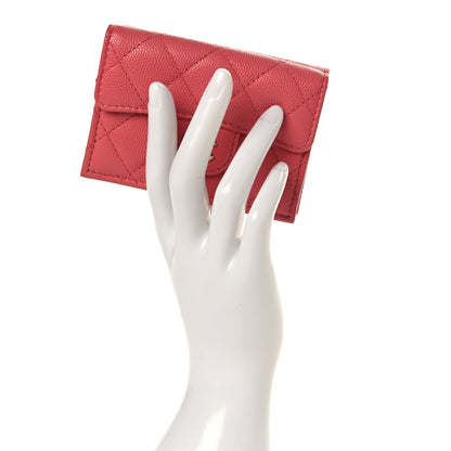Chanel Caviar Quilted Double Flap Wallet Pink 2 of 7