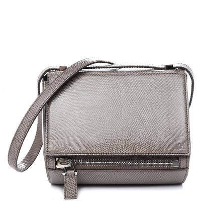 Givenchy Calfskin Lizard Embossed Mini Pandora Box Crossbody Bag Mastic 1 of 16