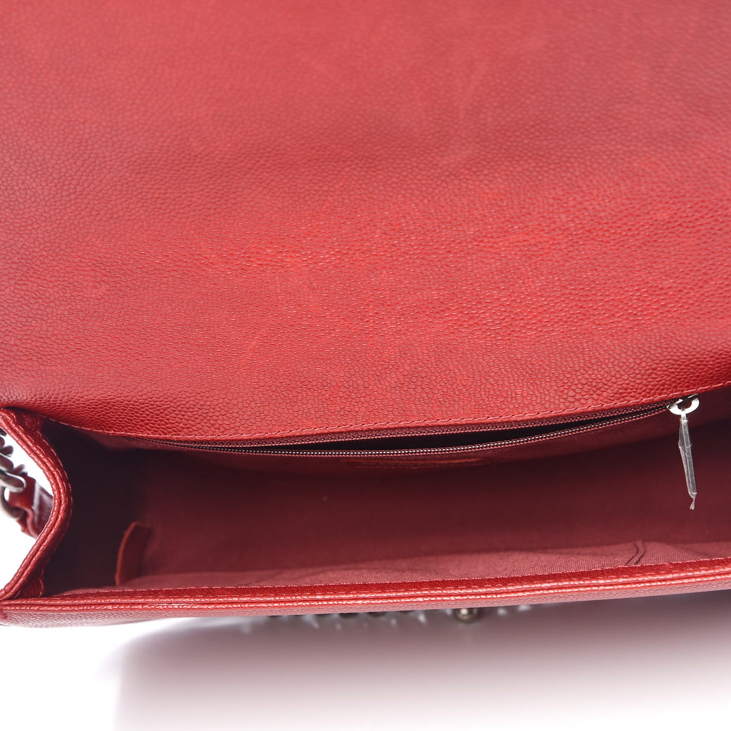 Caviar Quilted New Medium Boy Flap Red