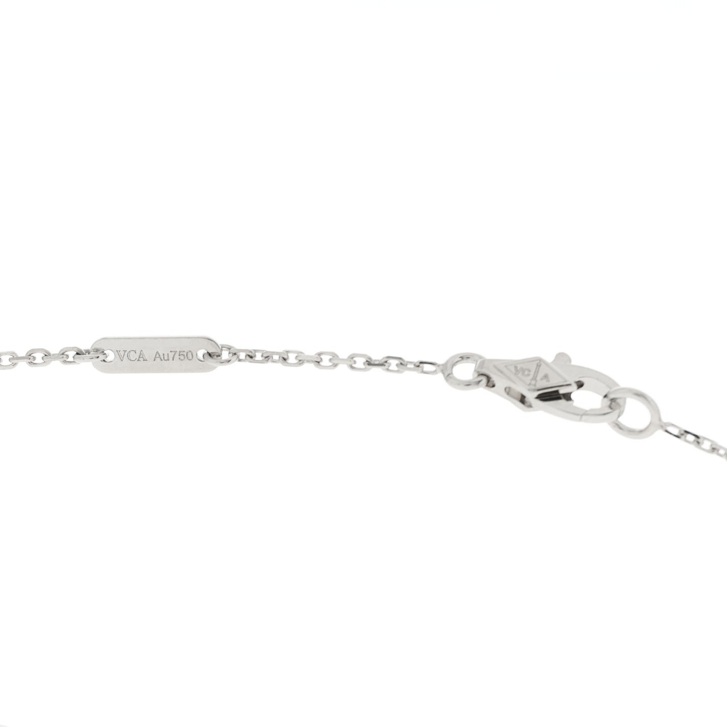 18K White Gold Diamond Mini Frivole Pendant Necklace