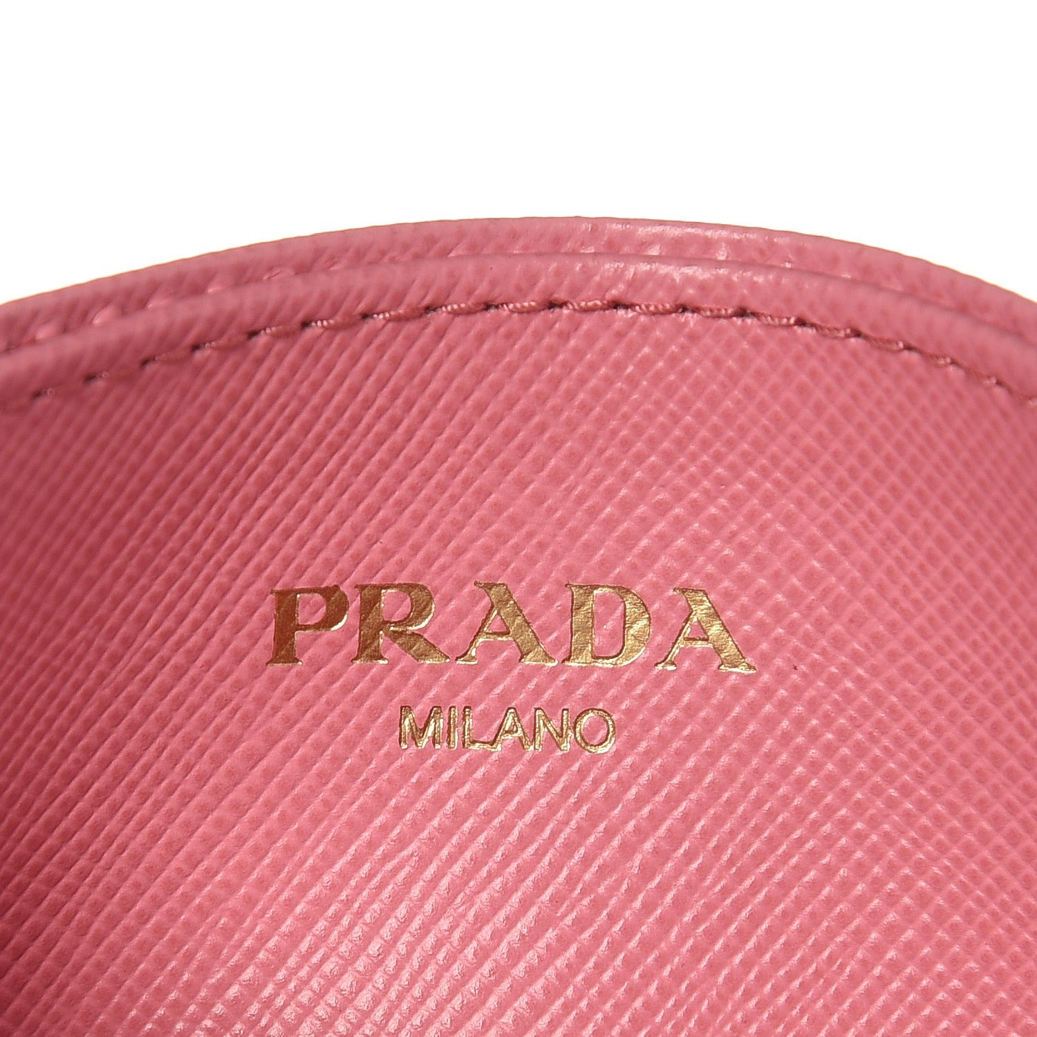 Prada Saffiano Metal Card Case Peonia 6 of 7