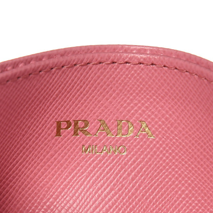 Prada Saffiano Metal Card Case Peonia 6 of 7