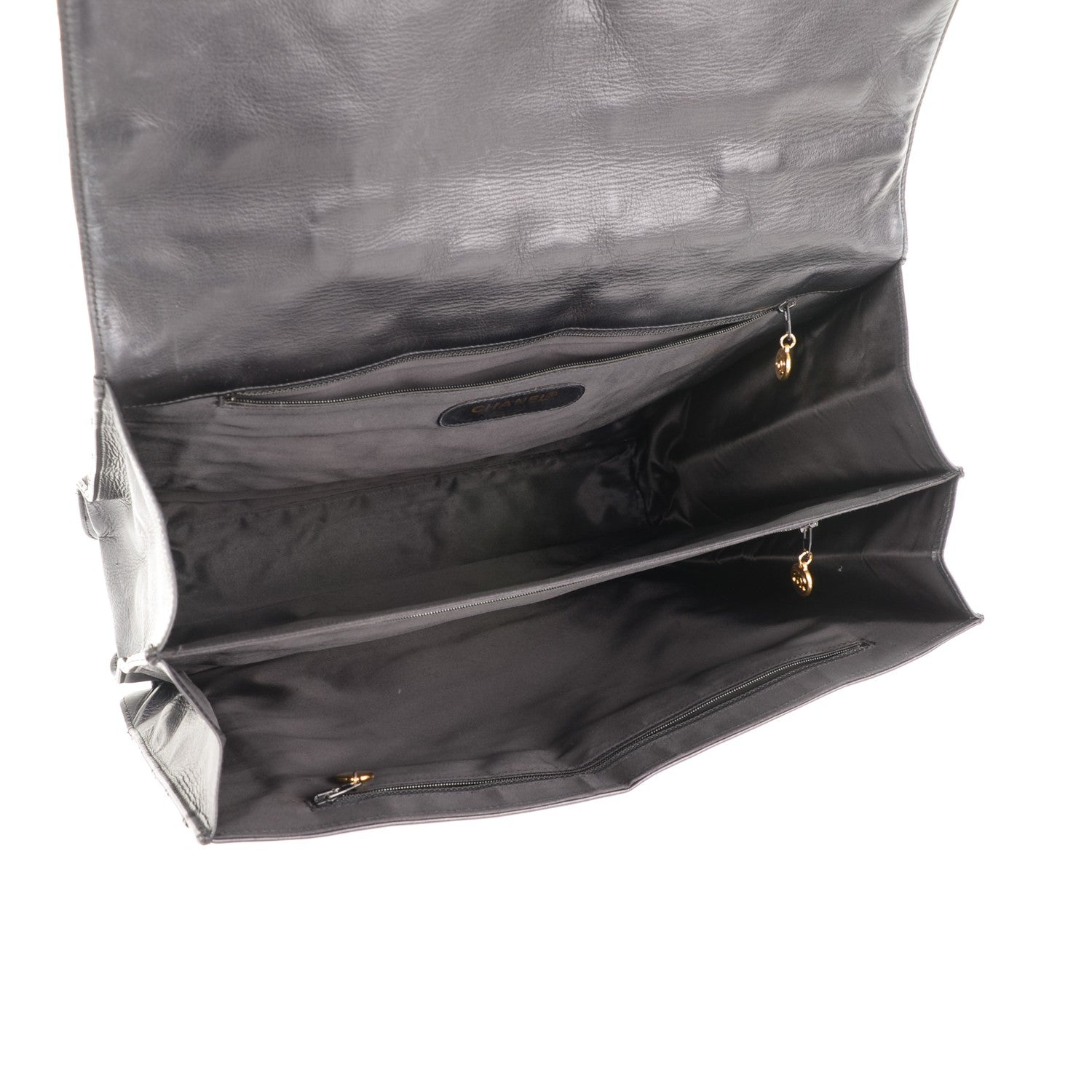 Chanel Lambskin Quilted Briefcase Laptop Bag Black 5 of 7