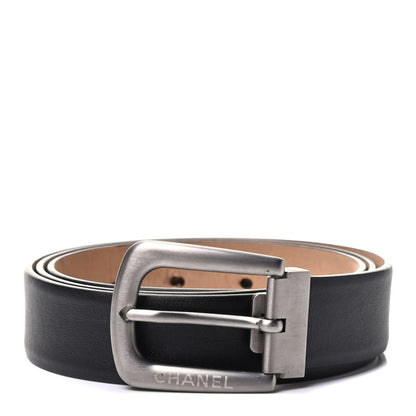 Chanel Calfskin Belt 95 38 Black 1 of 3