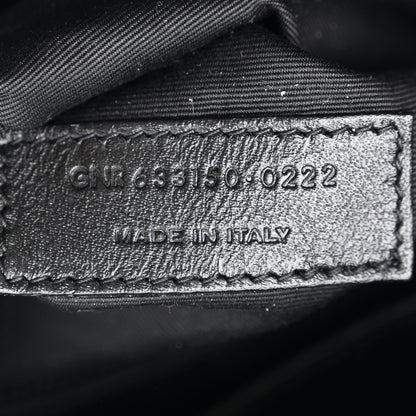 Saint Laurent Crocodile Embossed Lambskin Monogram Medium Niki Chain Satchel Black 7 of 10