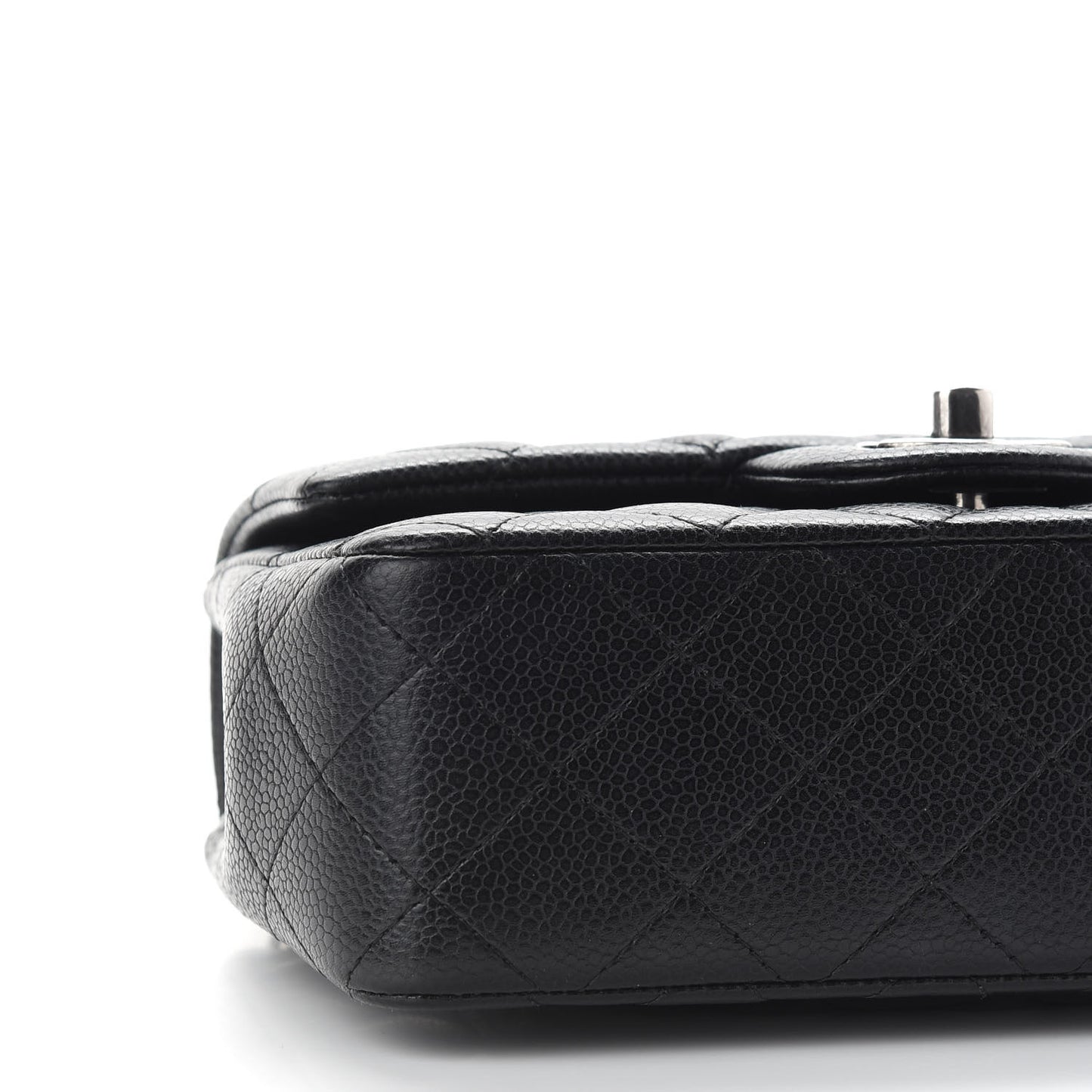 Caviar Quilted Mini Rectangular Flap Black