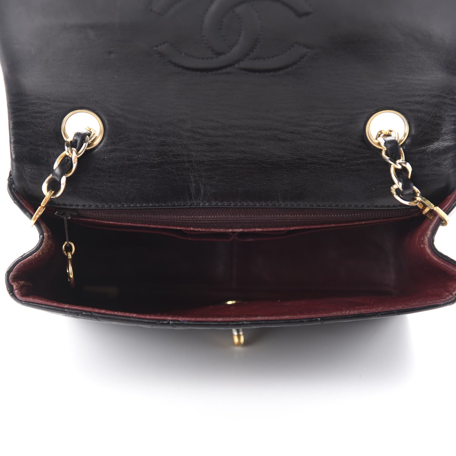 Chanel Lambskin Quilted Mini Square Flap Black 5 of 13