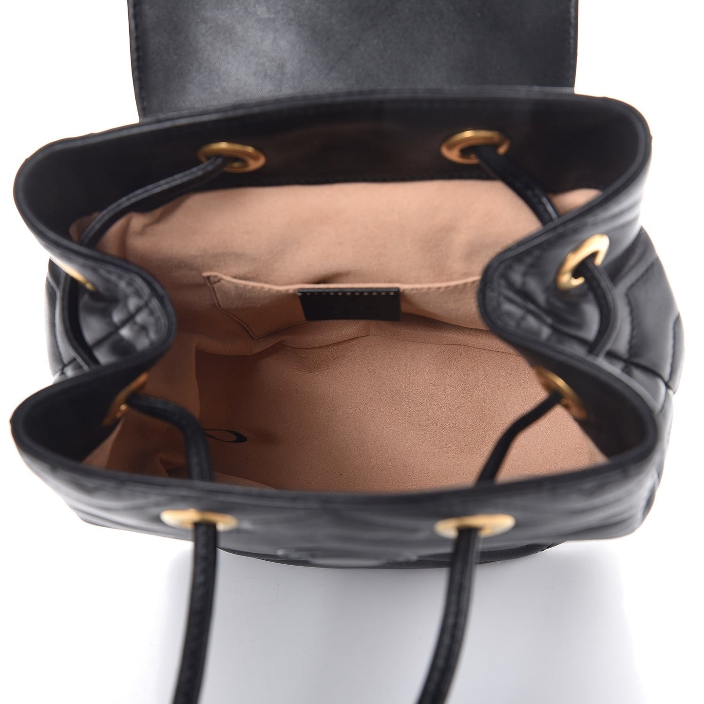 Calfskin Matelasse GG Marmont Flap Backpack Black