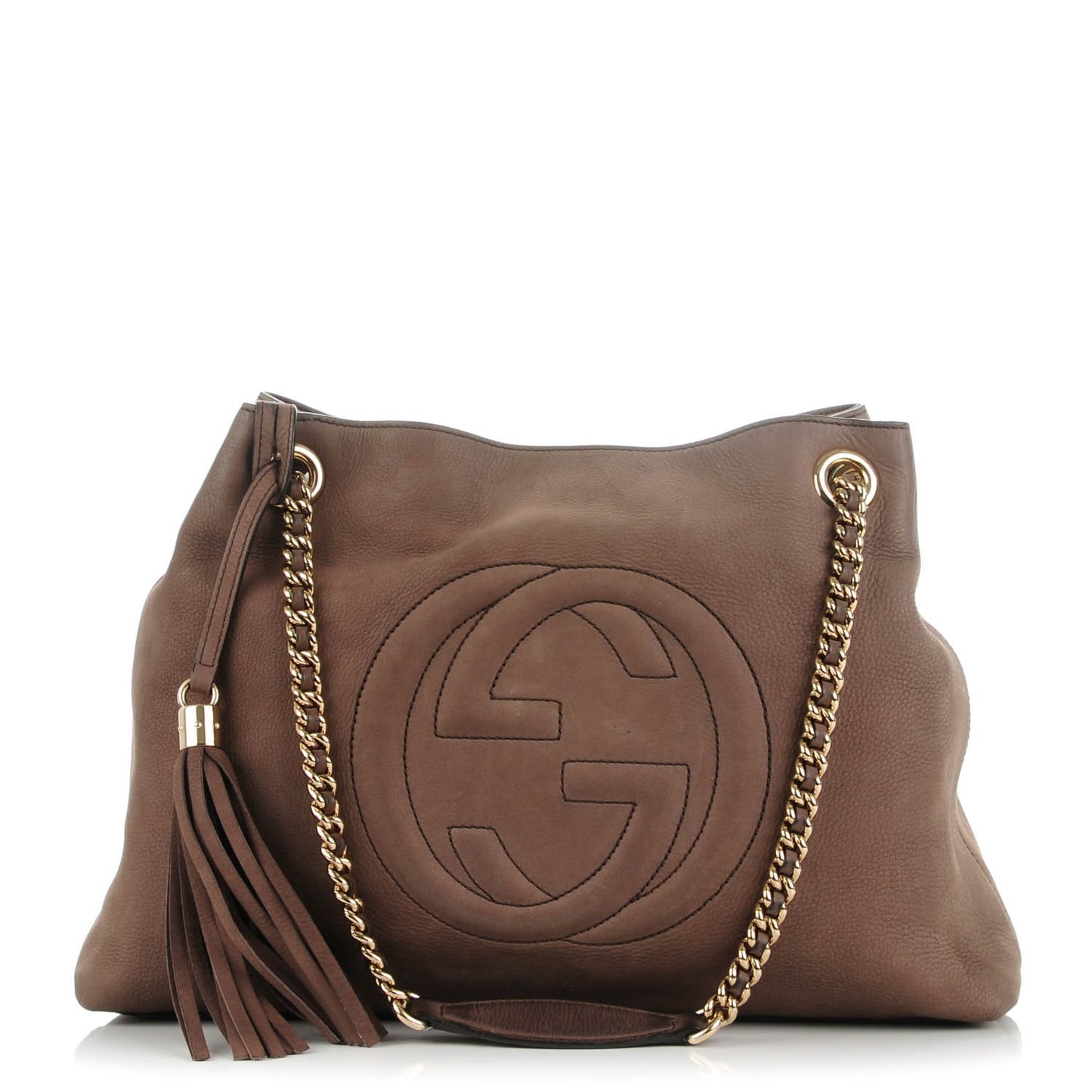 Vitello Range Medium Soho Chain Shoulder Bag Grey Field
