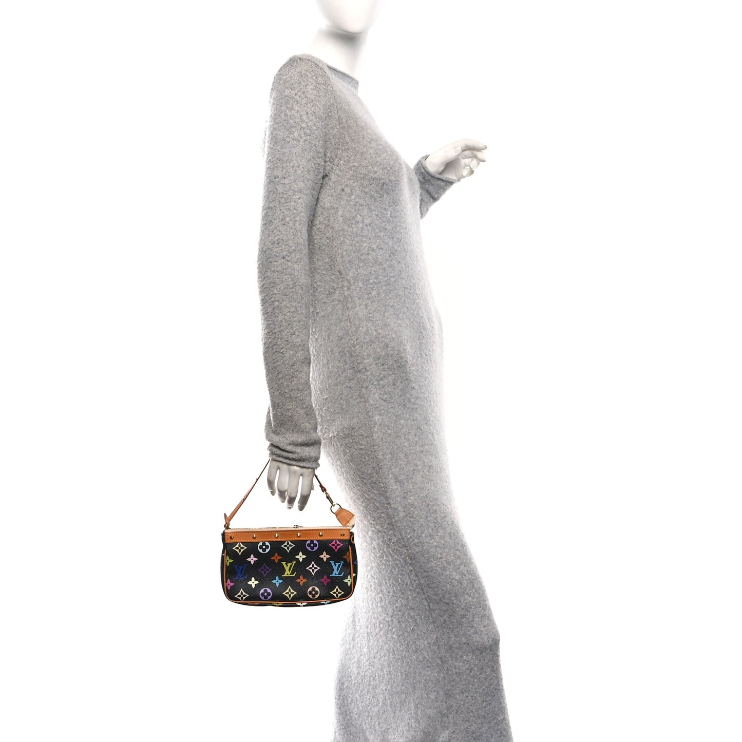 Monogram Multicolor Pochette Accessories Black