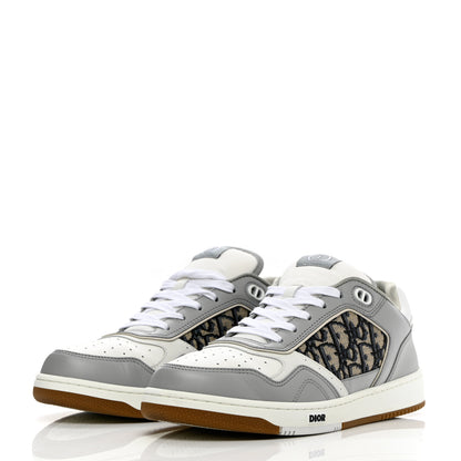 Christian Dior Smooth Calfskin Jacquard Oblique Mens B27 Low Top Sneakers 42.5 Beige Blue 3 of 17