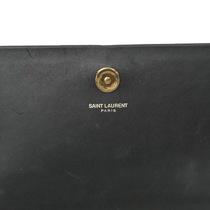 Saint Laurent Smooth Calfskin Medium Classic Monogram Kate Tassel Satchel Black 12 of 12