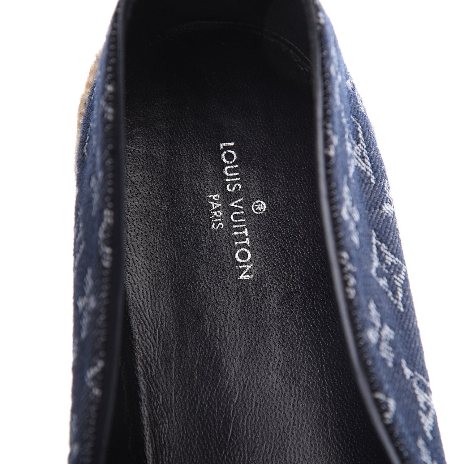 Louis Vuitton Monogram Denim Waterfall Espadrille 41 Marine 6 of 8