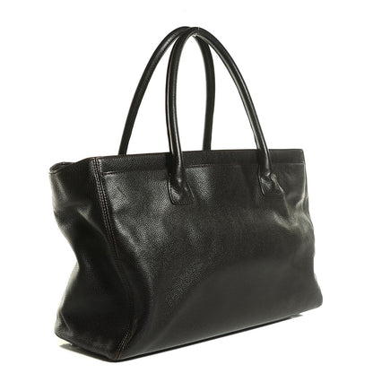 Chanel Calfskin Cerf Executive Shopper Tote Dark Brown 3 of 8