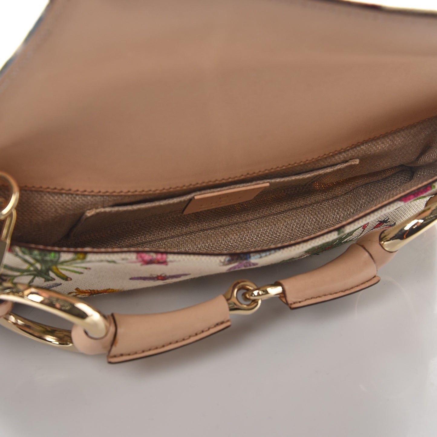 Canvas Flora Floral Horsebit Clutch