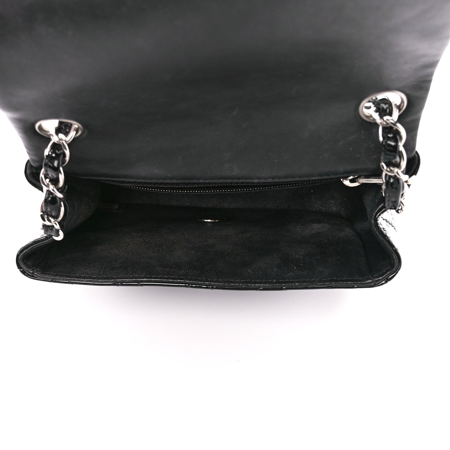 Chanel Patent Calfskin Quilted Mini Square Flap Black 5 of 13